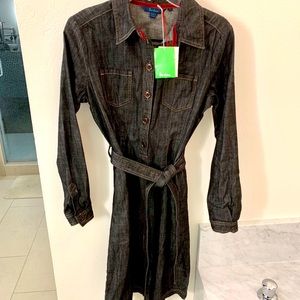 Boden black denim shirt dress - new with tags